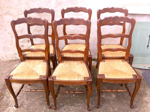 set of 6 provencal style chairs